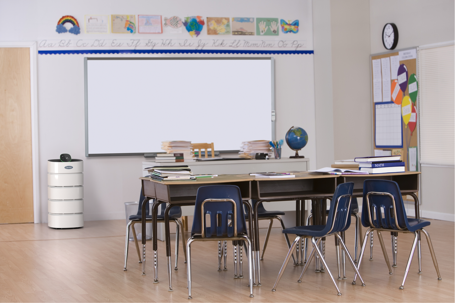Classroom with a Carrier Air Purifier