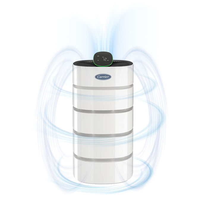 Smart air purifier showing air circulation